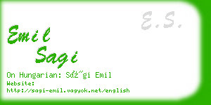 emil sagi business card